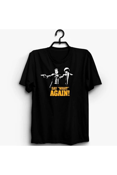 fame-stoned  Stoned Pulp Fiction Baskılı Unisex %100 Pamuk Siyah T-shirt ürün görseli 1