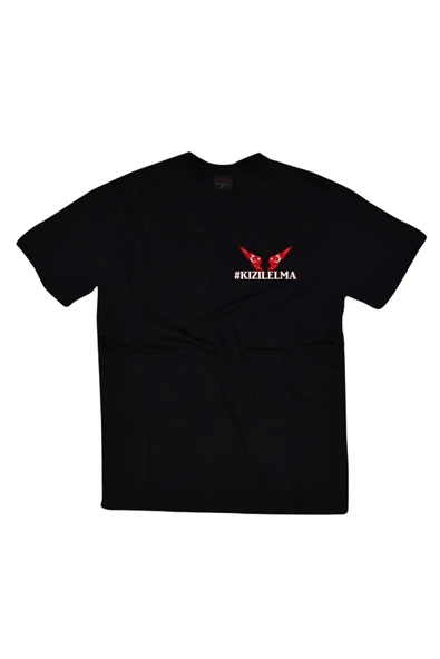 fame-stoned  Unisex Siyah Kızılelma Baskılı T-shirt ürün görseli