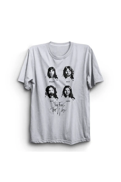 fame-stoned  Pink Floyd Baskılı Unisex %100 Pamuk Beyaz T-shirt ürün görseli