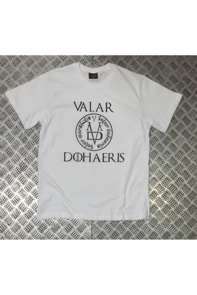 fame-stoned  Game Of Thrones Baskılı Unisex %100 Pamuk Beyaz T-shirt ürün görseli