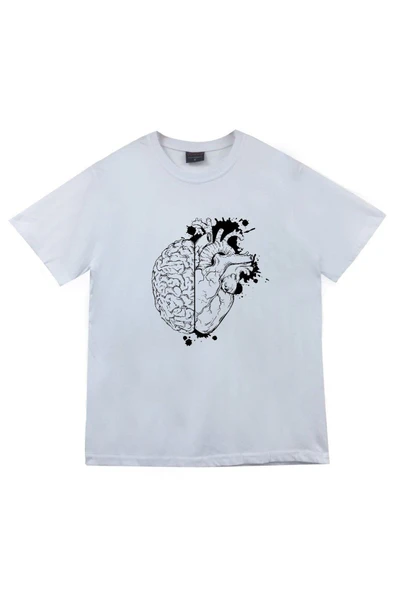 fame-stoned  Beyaz Heart Baskılı T-shirt ürün görseli