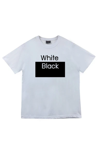 fame-stoned  Unisex Beyaz Off White Black Baskılı T-shirt ürün görseli