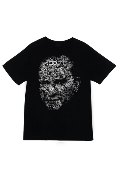 fame-stoned  Gazi Mustafa Kemal Atatürk Baskılı Unisex %100 Pamuk Siyah T-shirt ürün görseli