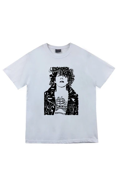 fame-stoned  Lp Laura Pergolizzi Baskılı Unisex %100 Pamuk Beyaz T-shirt ürün görseli