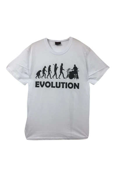 fame-stoned  Bateri Baskılı Unisex %100 Pamuk Beyaz T-shirt ürün görseli