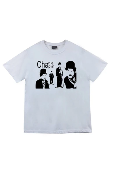 fame-stoned  Unisex Charlie Chaplin Baskılı T-shirt ürün görseli