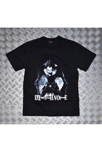 fame-stoned  Death Note Anime Baskılı Unisex %100 Pamuk Siyah T-shirt ürün görseli