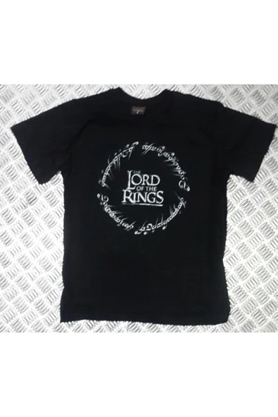 fame-stoned  Yüzüklerin Efendisi Baskılı Unisex %100 Pamuk Siyah T-shirt ürün görseli