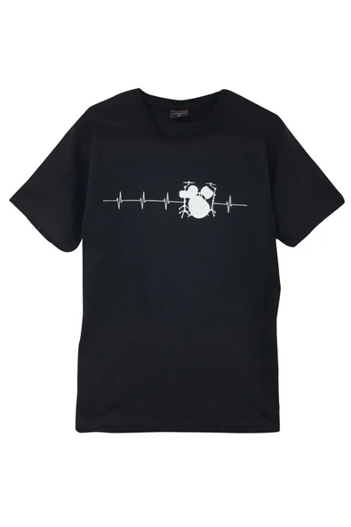 fame-stoned  Bateri Baskılı Unisex %100 Pamuk Siyah T-shirt ürün görseli