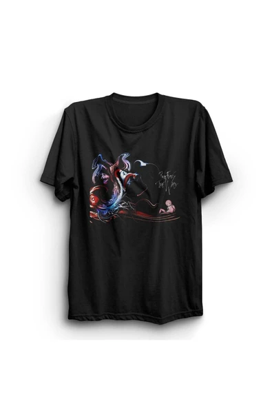 fame-stoned  Pink Floyd Baskılı Unisex %100 Pamuk Siyah T-shirt ürün görseli