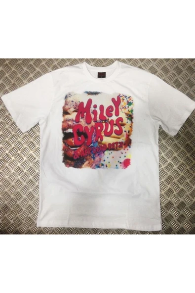 fame-stoned  Mıley Cyrus Baskılı T-shirt