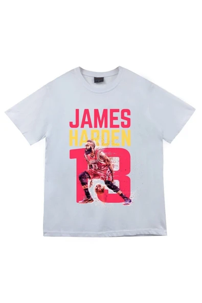 fame-stoned  Lebron James Baskılı Unisex %100 Pamuk Beyaz T-shirt ürün görseli