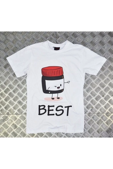 fame-stoned  Unisex Beyaz Best Baskılı T-shirt ürün görseli