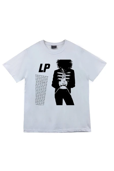 fame-stoned  Lp Laura Pergolizzi Baskılı Unisex %100 Pamuk Beyaz T-shirt ürün görseli