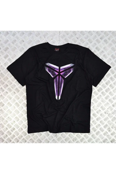 fame-stoned  Los Angeles Lakers - Kobe Bryant Baskılı Unisex %100 Pamuk Siyah T-shirt