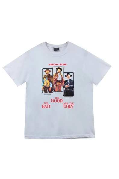 fame-stoned  Unisex Beyaz İyi Kötü Çirkin Baskılı T-shirt ürün görseli