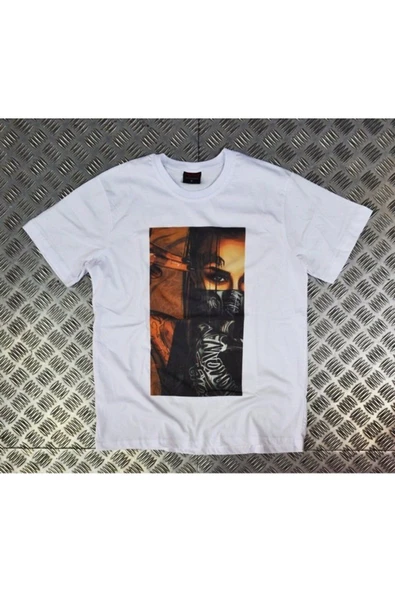 fame-stoned  Unisex Beyaz Tişört Baskılı T-shirt ürün görseli