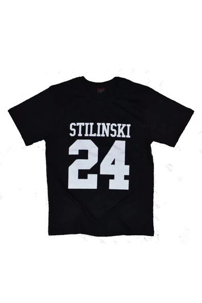 fame-stoned  Unisex Siyah Teen Wolf - Stilinski 24 Baskılı %100 Pamuk Baskılı T-shirt ürün görseli