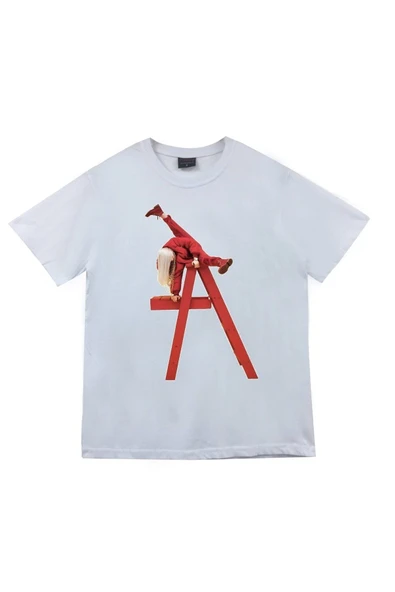 fame-stoned  Unisex Beyaz Billie Eilish Baskılı Beyaz %100 Pamuk T-shirt ürün görseli