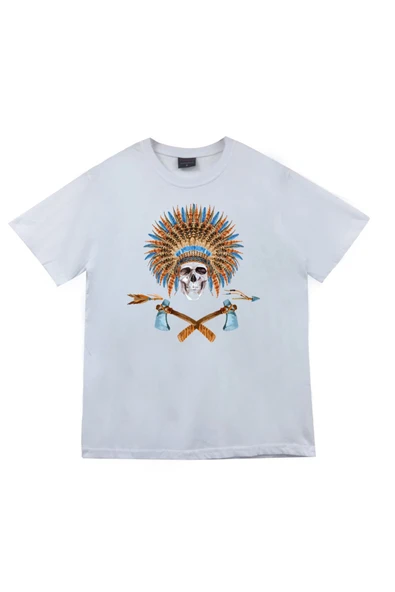 fame-stoned  Unisex Beyaz Baskılı T-Shirt