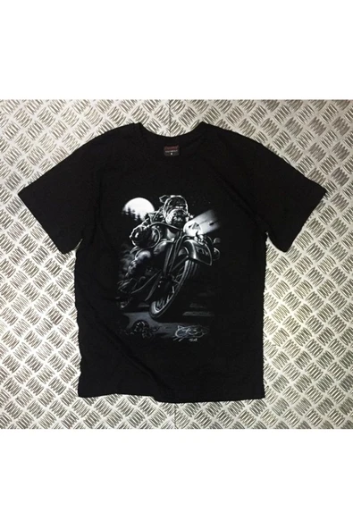 fame-stoned  Unisex Siyah Köpek Baskılı Tshirt ürün görseli