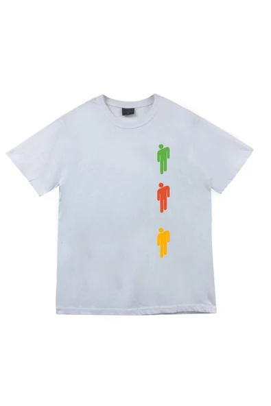 fame-stoned  Unisex Beyaz Billie Eilish Baskılı Beyaz %100 Pamuk T-shirt ürün görseli