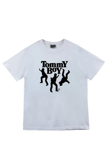 fame-stoned Unisex Beyaz Tommy Boy Baskılı T-shirt ürün görseli