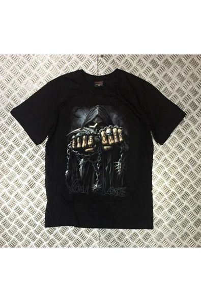 fame-stoned  Kuru Kafa Baskılı Unisex %100 Pamuk Siyah T-shirt ürün görseli