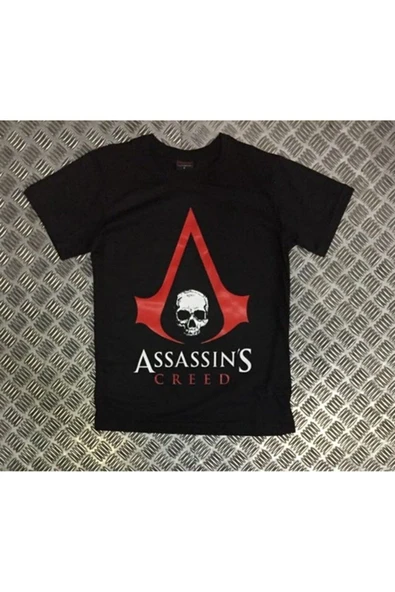 fame-stoned  Unisex Siyah Assassın's Creed Baskılı T-shirt ürün görseli