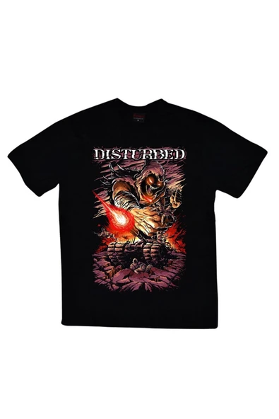 fame-stoned  Disturbed Baskılı T-shirt ürün görseli