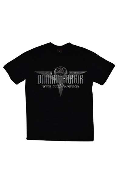 fame-stoned  Dimmu Borgir Baskılı Unisex %100 Pamuk Siyah T-shirt ürün görseli 1