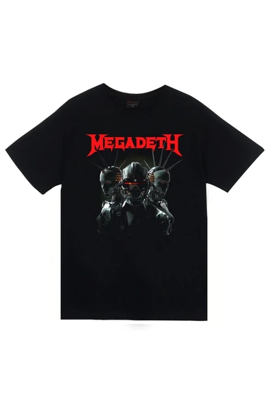 fame-stoned Megadeth Baskılı Unisex %100 Pamuk Siyah T-shirt ürün görseli