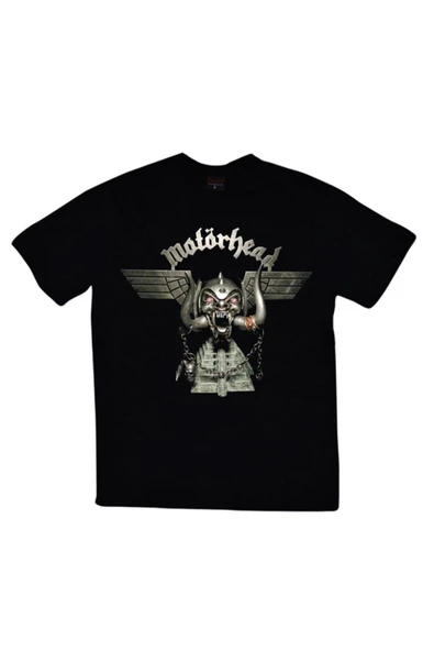 fame-stoned  Motörhead Baskılı Unisex %100 Pamuk Siyah T-shirt