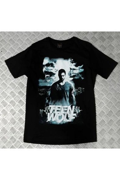 fame-stoned  Teen Wolf Dizi Baskılı Unisex %100 Pamuk Siyah T-shirt ürün görseli