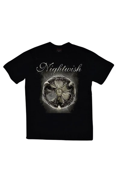 fame-stoned Nightwish Baskılı Unisex %100 Pamuk Siyah T-shirt ürün görseli
