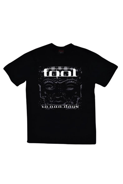 fame-stoned Tool Baskılı Unisex %100 Pamuk Siyah T-shirt ürün görseli