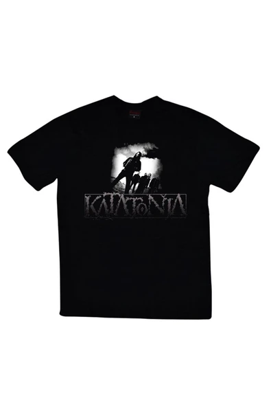 fame-stoned  Katatonia Baskılı Unisex %100 Pamuk Siyah T-shirt ürün görseli