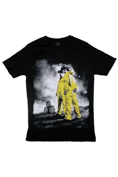 fame-stoned  Breaking Bad Baskılı Unisex %100 Pamuk Siyah T-shirt ürün görseli