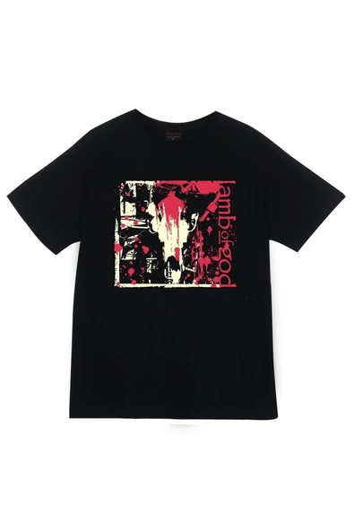 fame-stoned Lamb Of God Baskılı Unisex %100 Pamuk Siyah T-shirt ürün görseli