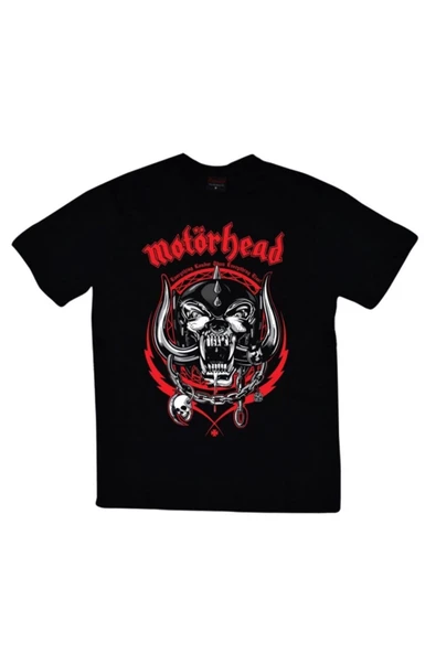 fame-stoned  Motörhead Baskılı Unisex %100 Pamuk Siyah T-shirt ürün görseli 1