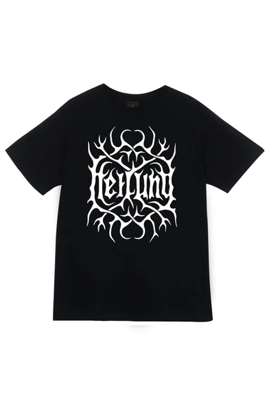 fame-stoned Heilung Baskılı Unisex %100 Pamuk Siyah T-shirt ürün görseli
