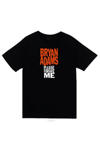fame-stoned Bryan Adams Baskılı Unisex %100 Pamuk Siyah T-shirt ürün görseli