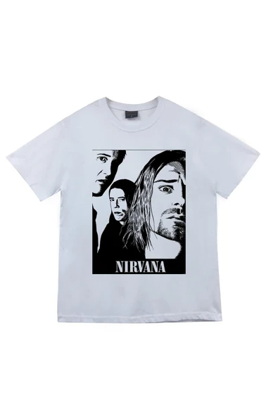 fame-stoned Nirvana Baskılı Unisex %100 Pamuk T-shirt ürün görseli