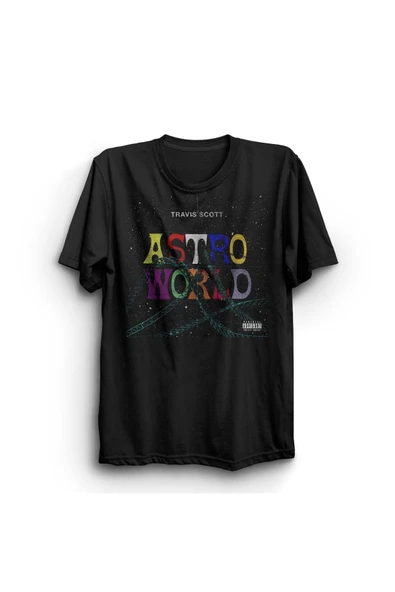 fame-stoned  Travis Scott Astroworld Baskılı Tshirt