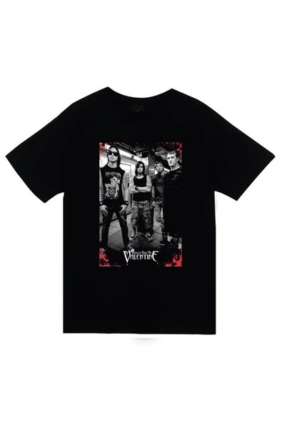 fame-stoned Bullet For My Valentine Baskılı Unisex %100 Pamuk Siyah T-shirt ürün görseli