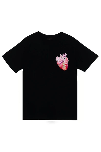 fame-stoned  Pink Floyd Baskılı Unisex %100 Pamuk Siyah T-shirt