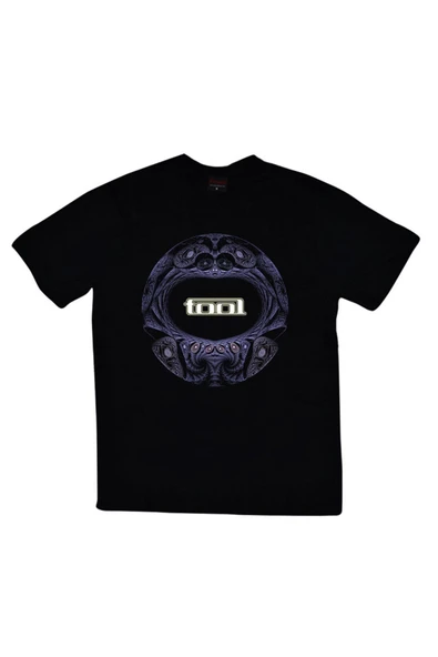fame-stoned  Tool Baskılı Unisex %100 Pamuk Siyah T-shirt