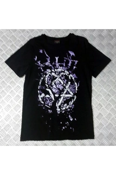 fame-stoned  Him Baskılı Unisex %100 Pamuk Siyah T-shirt ürün görseli 1