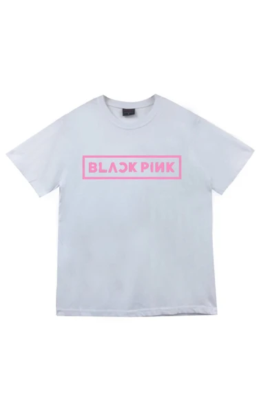 fame-stoned  Blackpink Baskılı Unisex %100 Pamuk Beyaz T-shirt ürün görseli