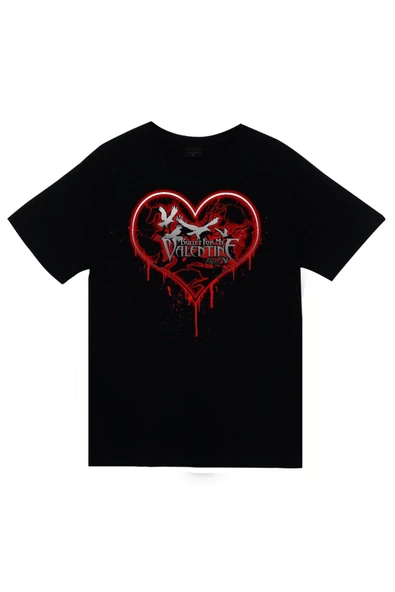 fame-stoned Bullet For My Valentine Baskılı Unisex %100 Pamuk Siyah T-shirt ürün görseli
